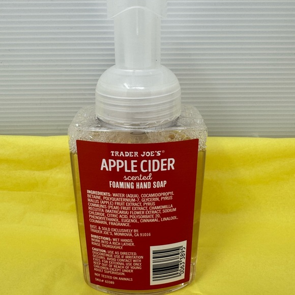 Trader Joe's APPLE CIDER 8 fl. oz Scented Foaming Hand Soap - NEW - Picture 2 of 3